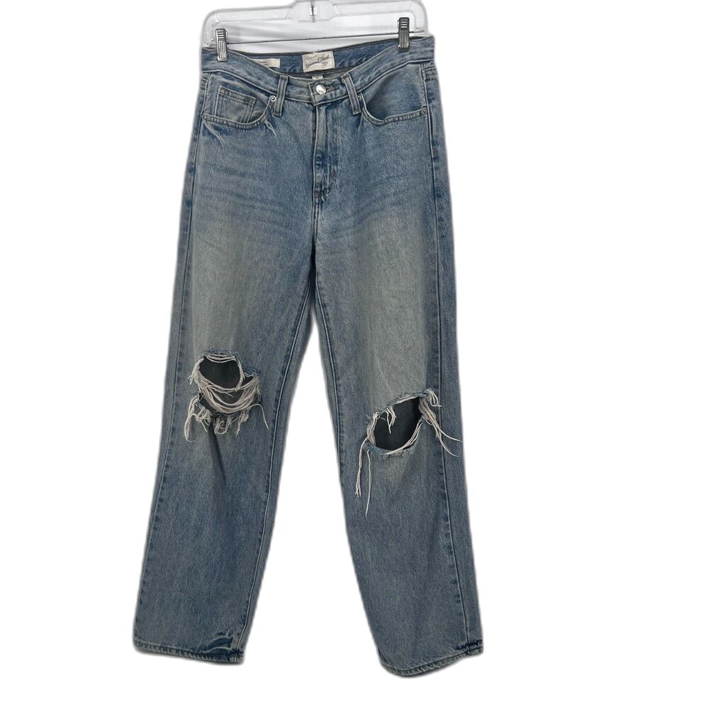 Universal Thread 90s Baggy Ripped Knee‎ Denim Jeans Straight Leg Size 2R